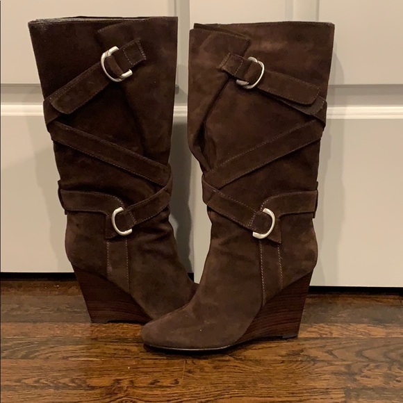 Elie Tahari Shoes - Elie Tahari Jayden Boot dark brown size 9 1/2 with adjustable calf width